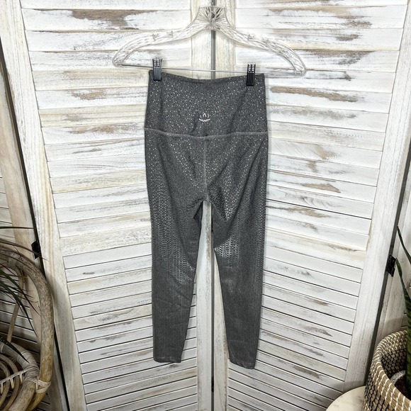 Beyond YOGA Women's Drip Drop High Waisted 7/8 Legging Silver Gray XS - Picture 3 of 9
